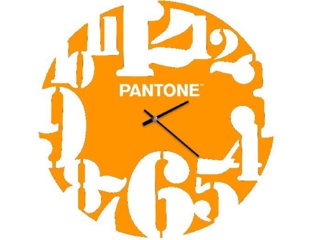 Relógio de Parede PANTONE BY HOMEMANIA HIO8681847184942 (Laranja e Branco - Metal)