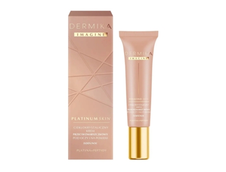 Creme Líquido Anti Rugas Para Os Olhos Dermika Imagine Platinum Skin, 15ml