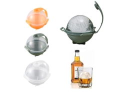 3Pcs Molde de Gelo de Plástico Redondo Bola de Gelo Fabricante de Cubos Whisky Coquetel Molde de Gelo de Verão Barra Ferramenta de Cozinha
