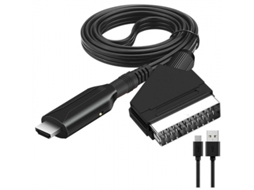 Adaptador Scart para Hdmi, Conversor Hdmi com Cabo S AQUAFORGE