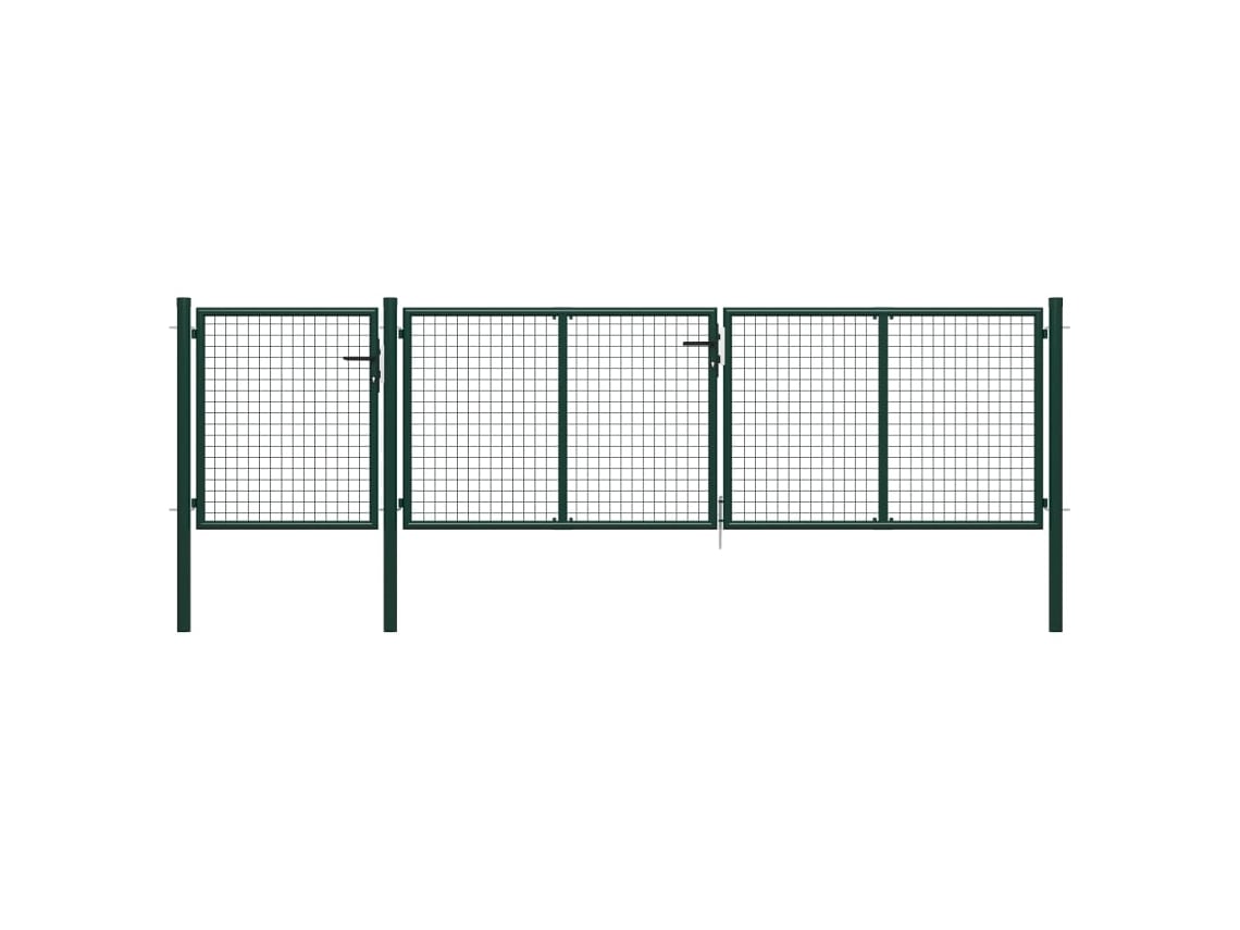 Garden Gate, Garden Gates Vidaxl Verde Aço (400 X 100 Cm)