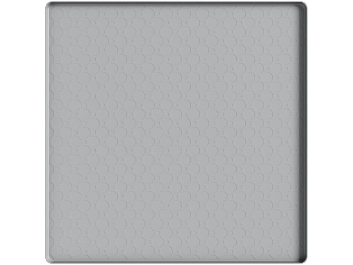 Bandeja coletora de silicone com bordas elevadas, tapete antiderrapante de 50x50cm para geladeiras e máquinas de lavar roupa.