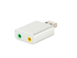 7.1 Canal Adaptador De Áudio Estéreo Usb 2.0 Para 3.5mm Placa De Som Com Microfone Alto-falante Prata