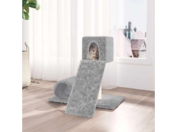 Vidaxl Árvore P/ Gatos C/ Poste Arranhador Sisal 59 Cm Cinzento-claro