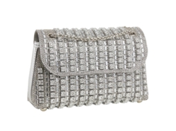 Bolsas De Mão Femininas Para Noite, Com Strass, Bolsa Tipo Envelope, Corrente, Bolsa Transversal De Ombro, Bolsa Moderna Para Presente, Prata Giecy