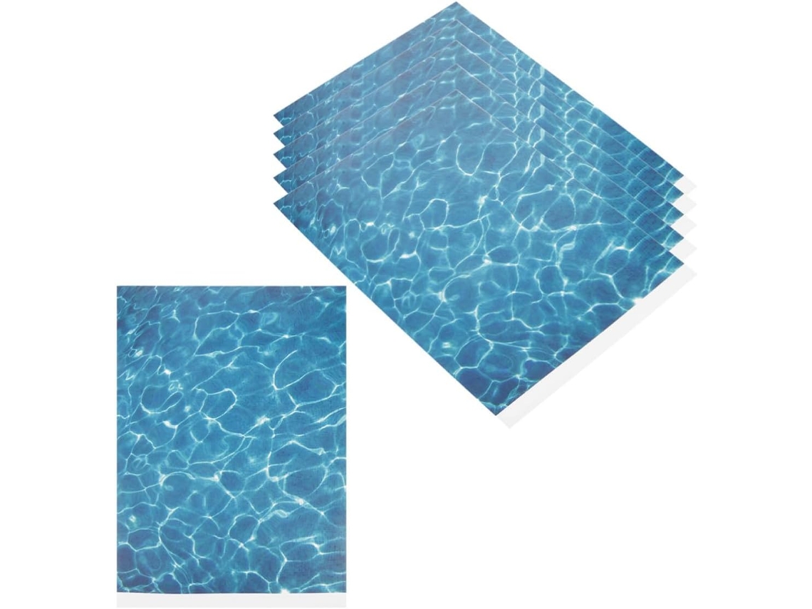 Adesivos Parede Pacote 6 Folhas Oceano Plástico Adesivo Fácil Aplicar Decoração Moderna Elegante Quarto Cena GOKOCO