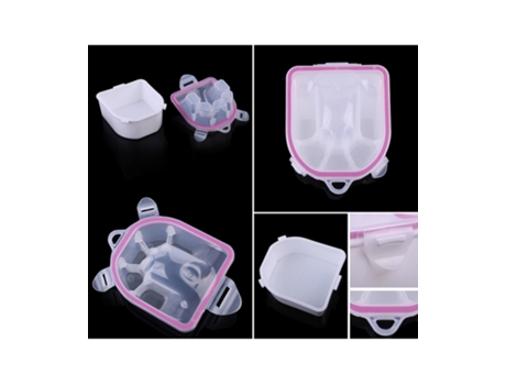 Aquecedor de água para tigela de imersão para manicure separa solventes para arte em unhas com 5 dedos