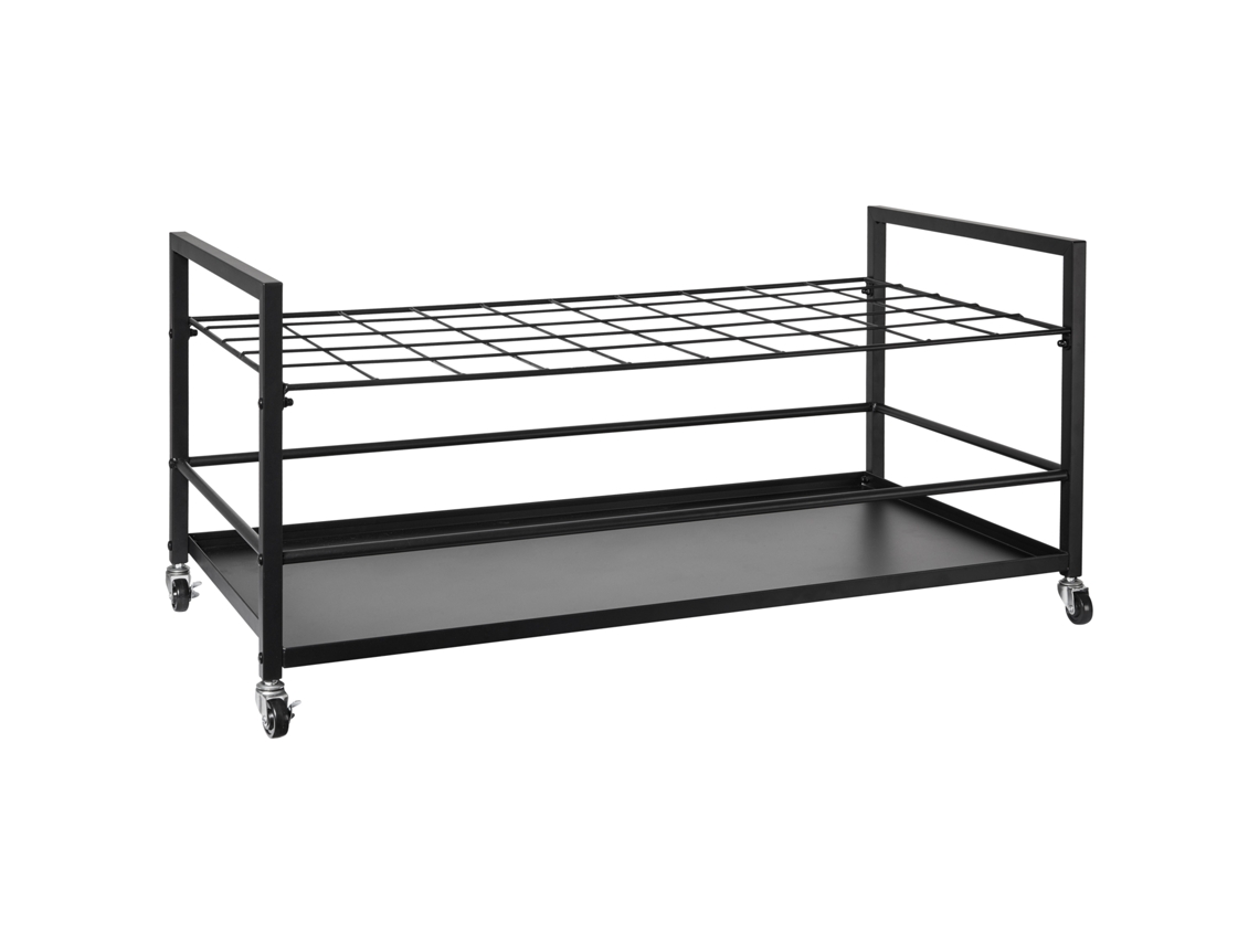 Prateleira de Armazenamento Plantas, Suporte Plantas 50 Ranhuras com Rodas, Carrinho Metal Móvel para Construção, Cartazes Arquitetônicos, Arquivos em