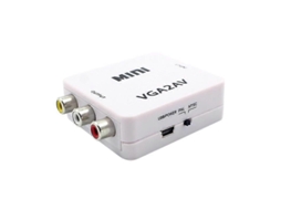 Adaptador Mini Conversor Vga Para Av Com Suporte A 1080p, Conversor Vga2av De Pc Para Tv Hd Aquaforge (haoyi)