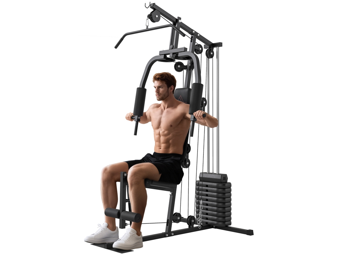 Tour Treino 45 Kg, Academia Casa Banco Multifuncional Estação Cabo Extensor Perna