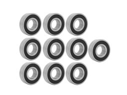 10 Peças De Rolamento De Bola De Groove Profundo 6203rs Aço 17mm