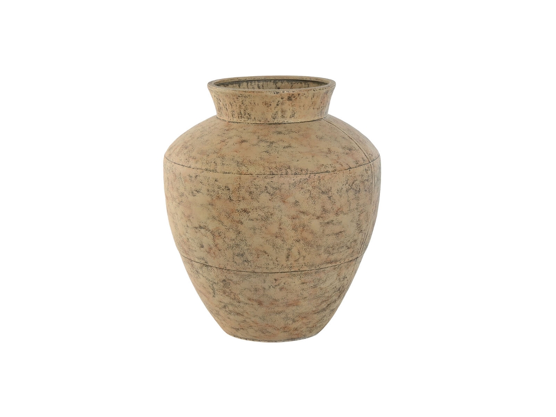 Vaso de metal Home Esprit Bege 33 x 33 x 37 cm