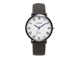 Reloj De Cuarzo Para Hombre Con Correa De Pu Simple Moda Regalo Zlf0392 Negro