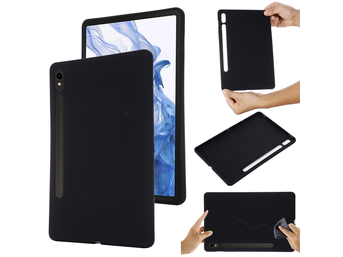 Capa De Silicone Líquido Compatível Com O Tablet Samsung Tab S9 De 11 Polegadas, Capa Protetora Resistente A Impactos Para O Tablet Samsung S9 Fe.pret