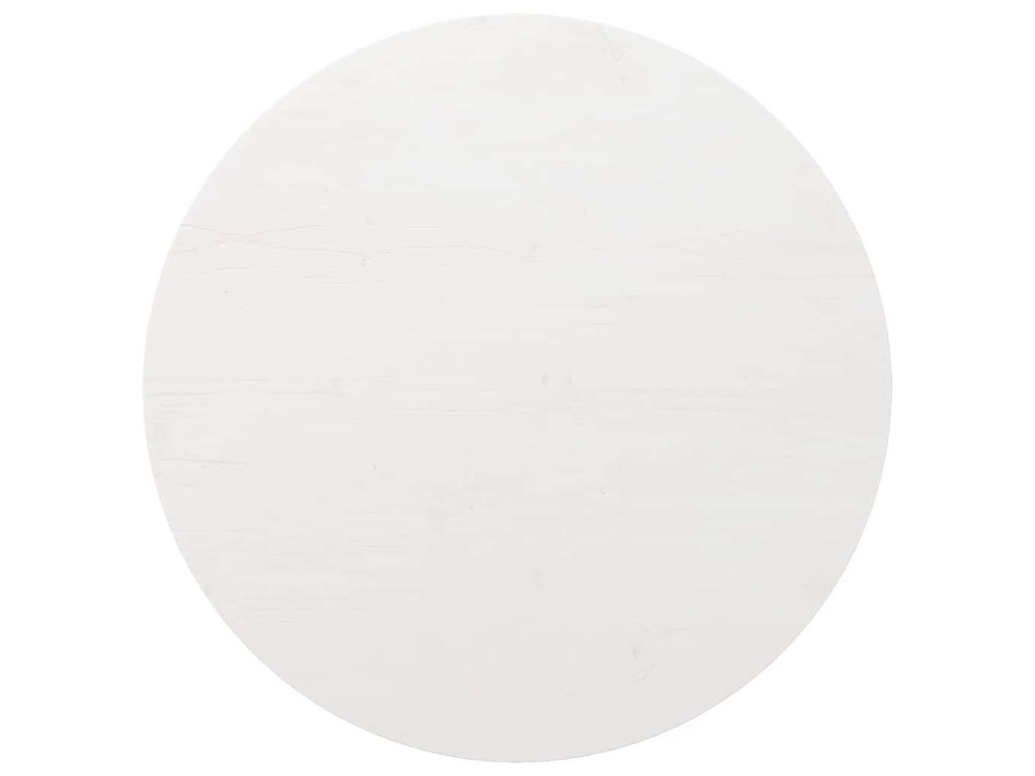 Vidaxl Tampo De Mesa Pinho Maciço Ø80x2,5 Cm Branco