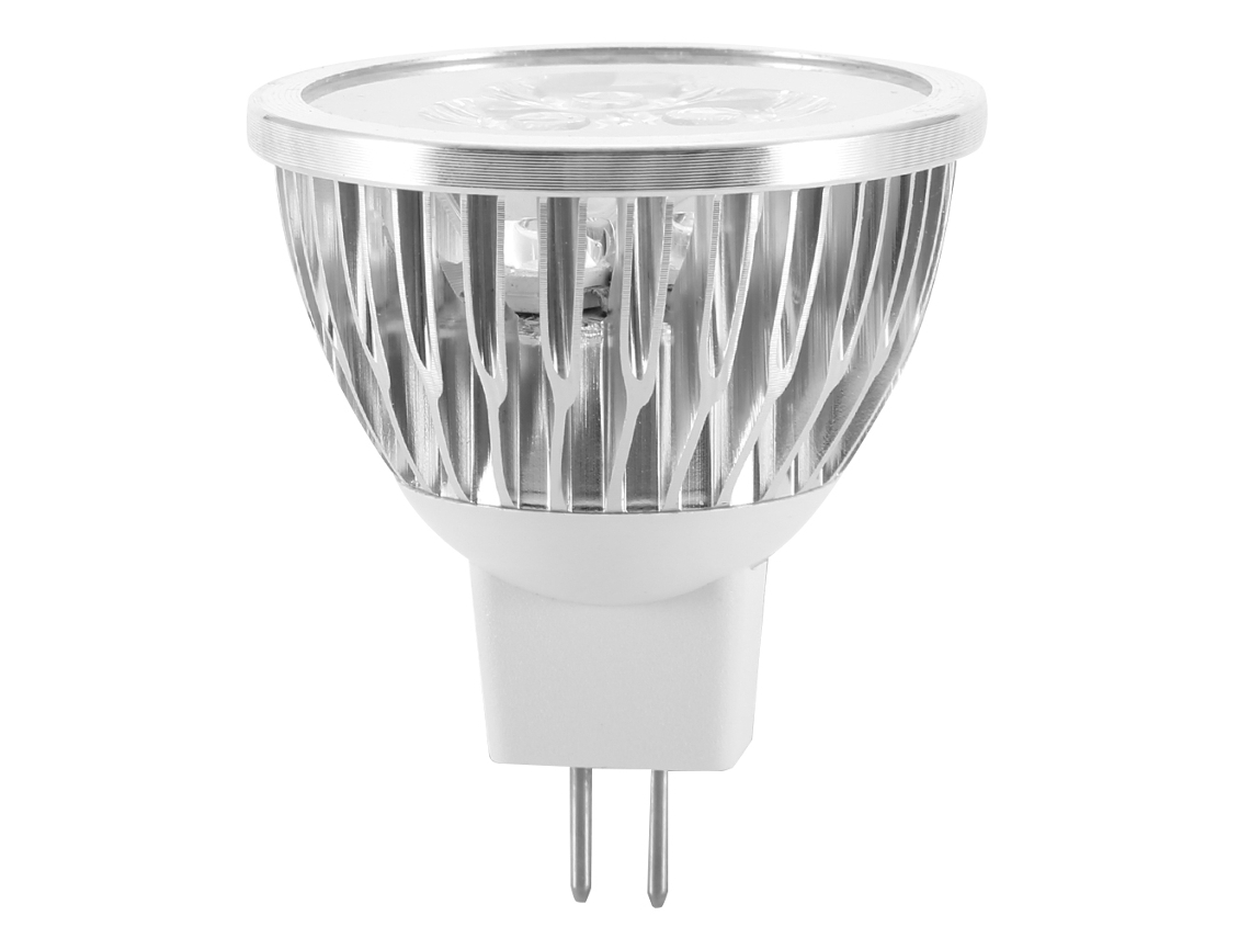 Lâmpada LED MR16 12V 3W alumínio branco quente 3000K para lar hotel restaurante bar | S/MARCA