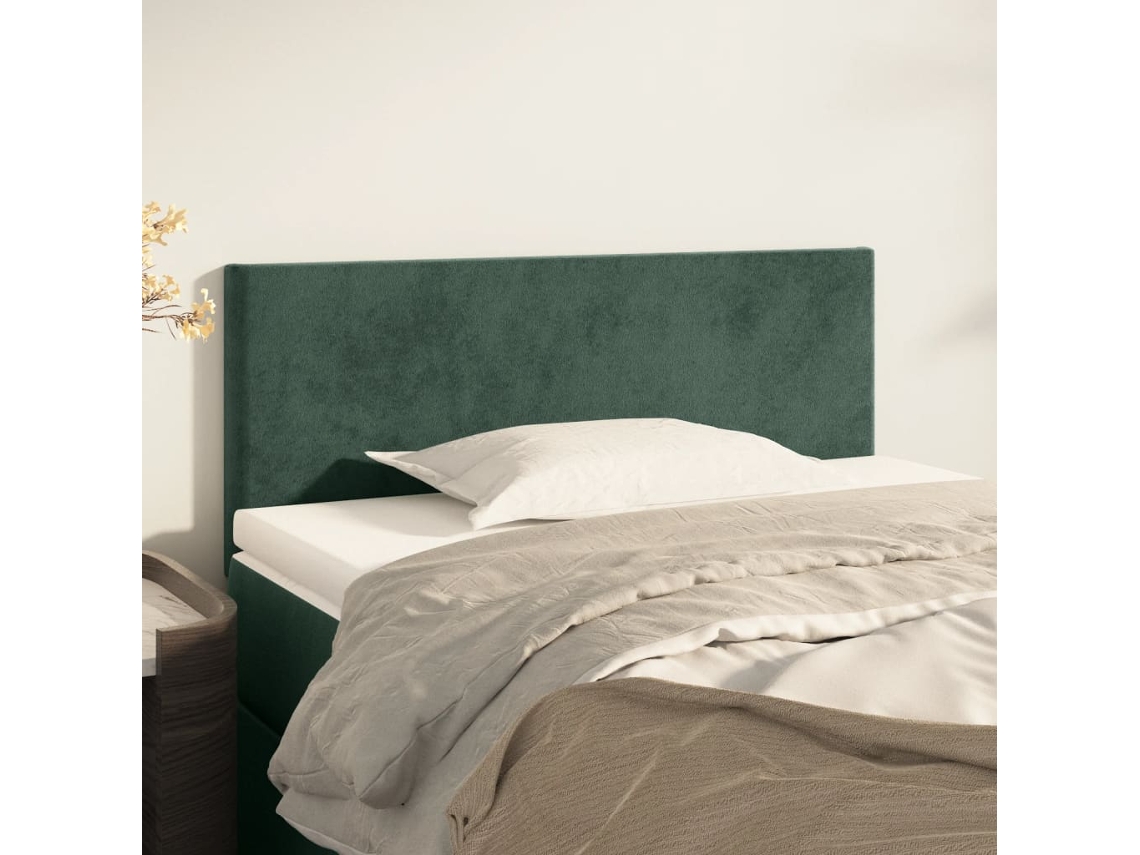 Cabecero de terciopelo 80x5x78/88 cm Verde oscuro