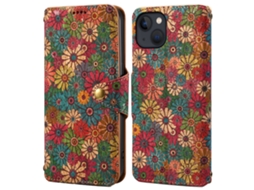 Capa Para Iphone 14 Plus Pele Sintética Verde