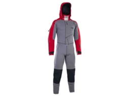 Fato de Neoprene com Capuz e Zíper no Peito de Manga Comprida Fuse Drysuit 4/3 Mm Cinzento Mion