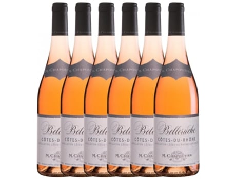 Vinho Rosé CHAPOUTIER Chapoutier Belleruche Rosé Côtes Du Rhône (0.75 L - 6 unidades)