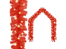 Vidaxl Grinalda De Natal Com Luzes Led 10 M Vermelho