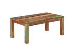 Vidaxl Mesa De Centro 110x55x40 Cm Madeira Sólida Recuperada