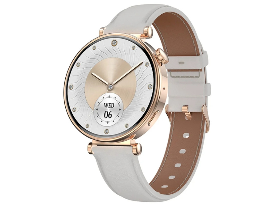Smartwatch Feminino com Chamadas Bluetooth 1,32 Polegadas Tecido Amoled Vários Modos Esportivos e Design Moderno Branco Bestvite