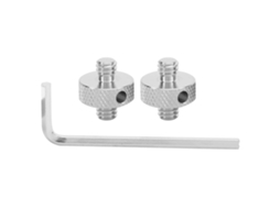 2 unidades de adaptador de parafuso roscado macho de 1/4" para câmera, parafuso de montagem de dupla face LAXISCREED