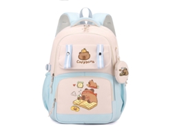 Mochila Infantil Capybara, Mochila de Grande Capacidade com Porta, Moedas, Azul 05 BRILVIBERA