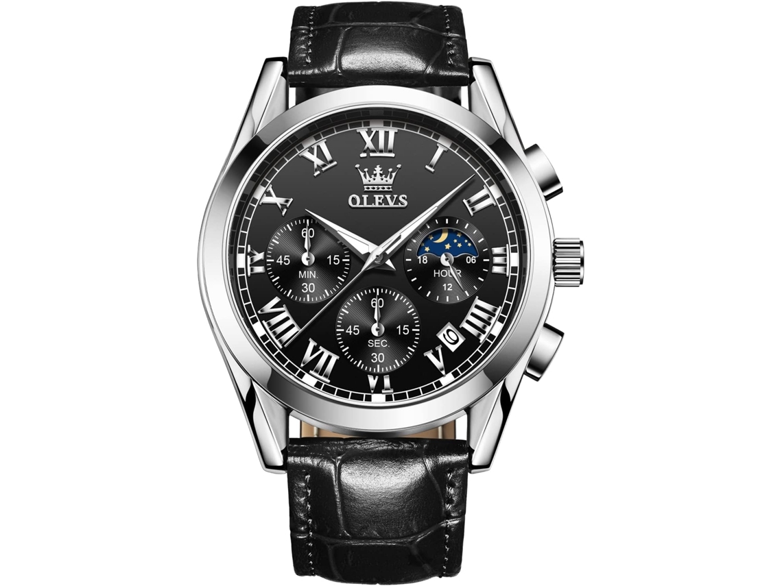Lurelia Relógio Masculino, Movimento De Quartzo, Data/calendário, Luminoso, 9 Mm, 0,35 Polegadas, 38 Mm, 1,49 Polegadas, 8,66 Polegadas, 20 Mm, Couro