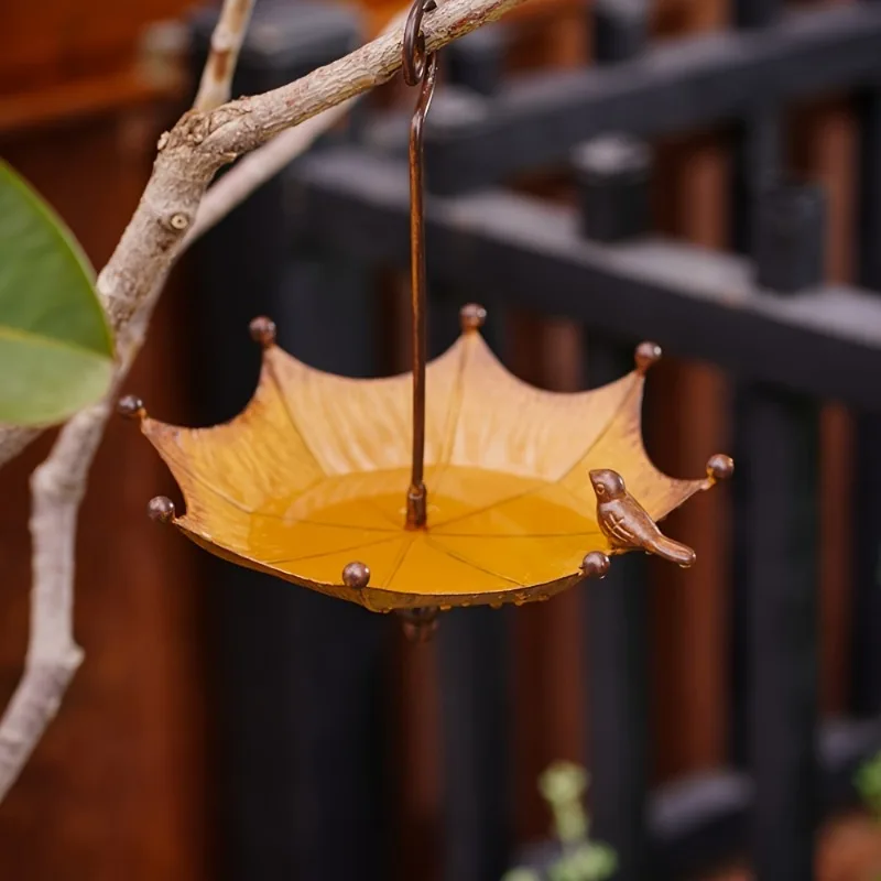 Alimentador/banheira para Pássaros Suspenso em Formato de Guarda chuva, Ideal para Jardins, Pátios e Fazendas. MDUG
