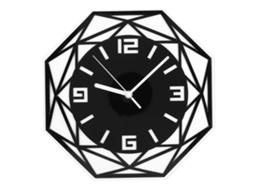 Relógio De Parede Geométrico De Acrílico Espelho Silencioso Decorativo Para Sala E Quarto