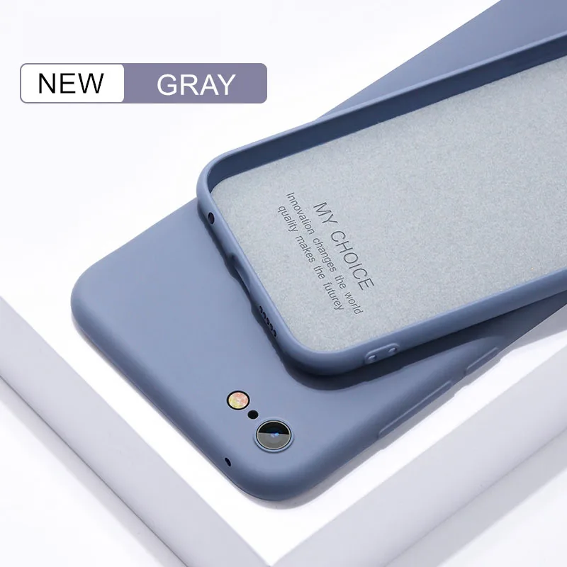 Capa Ultrafina E Macia Em Silicone Líquido Para Iphone 14 Plus (cinza).