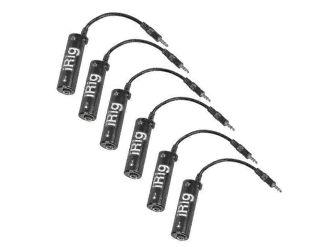 6pcs Conversor de Interface de Áudio para Guitarra Link Adaptador Sistema para Telefone iPad | S/MARCA