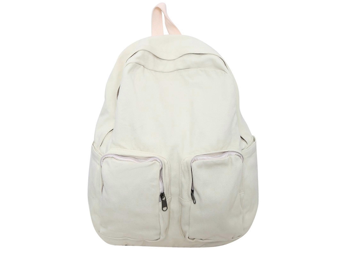Mochila Escolar Estilosa Para Laptop, Ideal Para Estudantes, Adolescentes, Meninos E Meninas, Perfeita Para Viagens E Uso Casual. Branca.