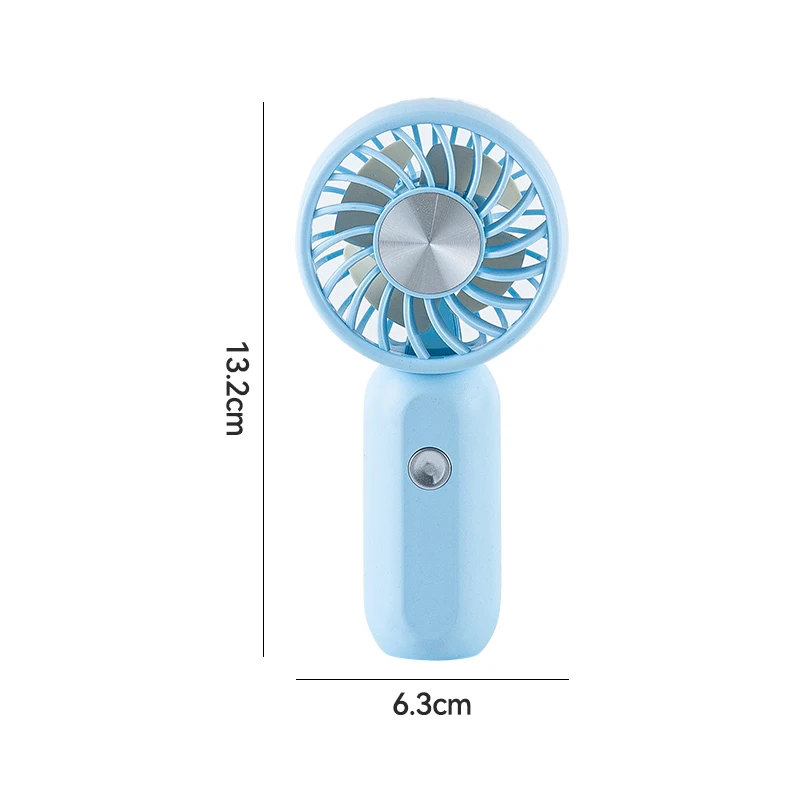 (azul) Mini Ventilador Portátil De Alta Velocidade E Baixo Ruído, Recarregável E Silencioso.