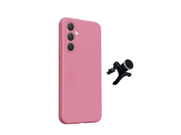 Kit Suporte Magnético Com Pernas Capa Proteção Silicone Gift4me Para Samsung Galaxy A27 5g - Rosa