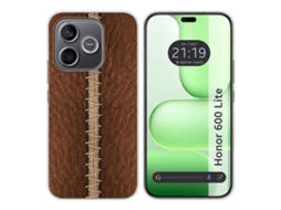Capa Tumundosmartphone De Silicone Para Honor 600 Lite 5g Design Em Couro 01 Desenhos