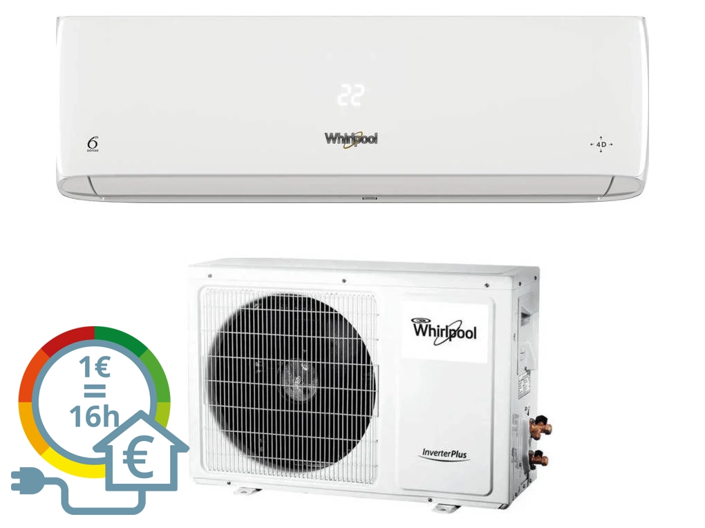 Ar Condicionado WHIRLPOOL SPICR 309W (18 m² - 9000 BTU - Branco)