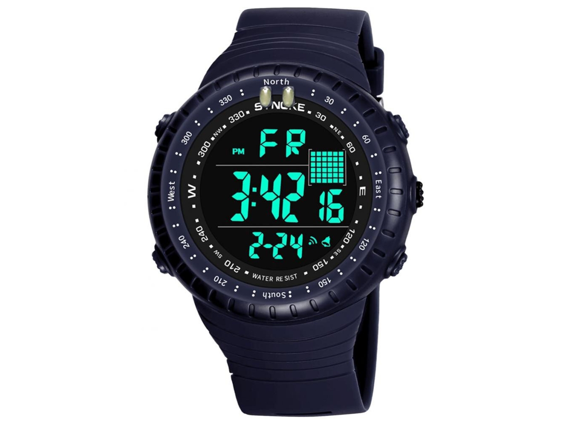 Reloj Electrónico Deportivo Estudiantil Led Impermeable Synoke Azul Marino
