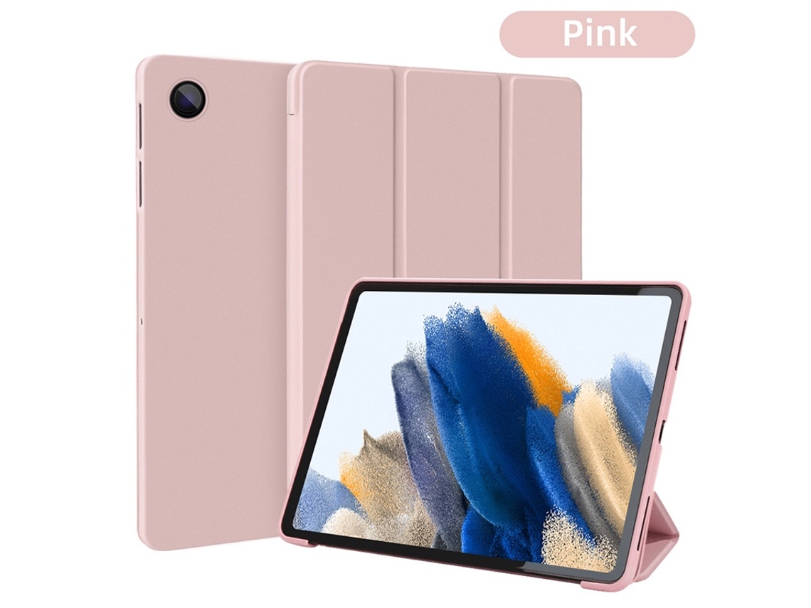 Capa Protetora Tbtic Para Samsung Galaxy Tab A8 10.5in X205 X200 1s6 Lite P610 P615 A9 A7 S7 S8 11in Pu Tablet Smart Case Pink Tuotuo
