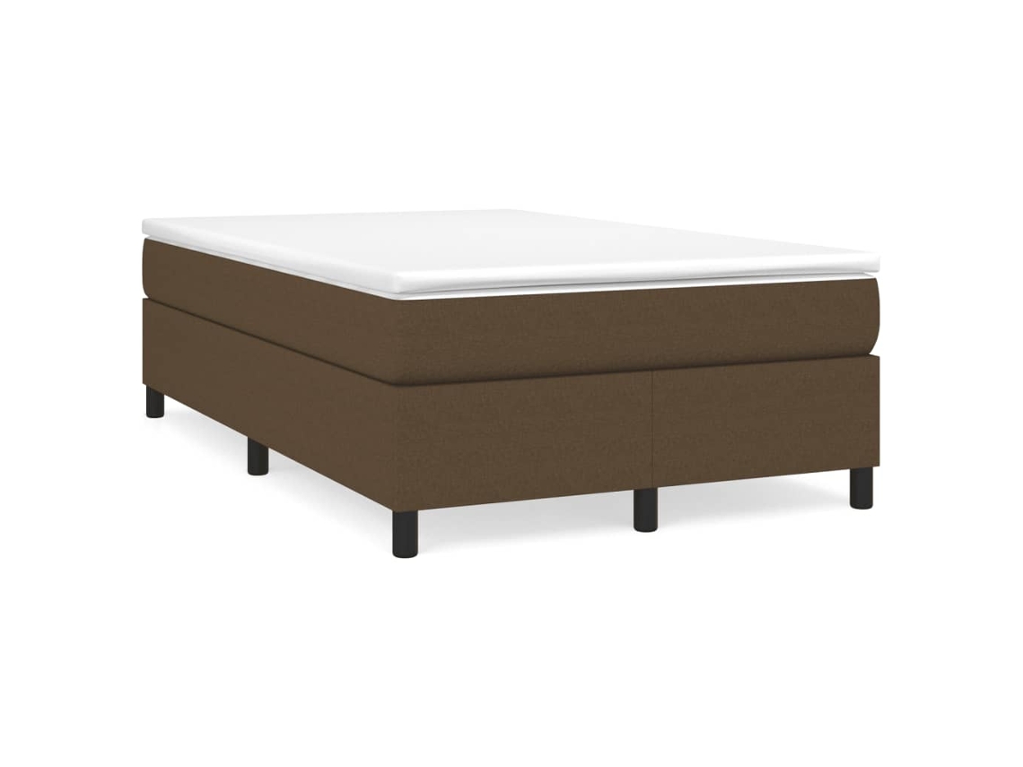 Cama Boxspring Com Colchão 120x190 Cm Tecido Castanho-escuro