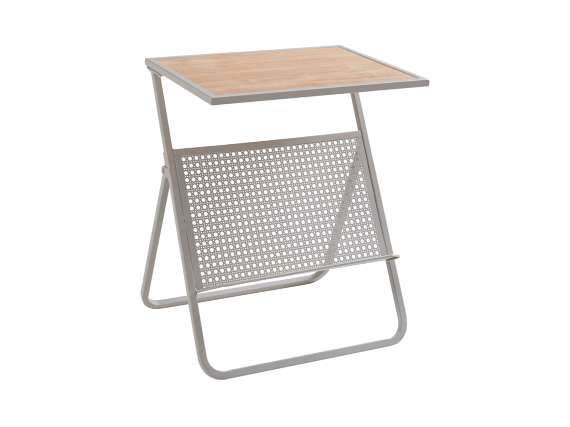 Mesa de Apoio Com Suporte para Jornais Jäller 48x40x30 Cm Bege/ Aspeto Carvalho pt.casa