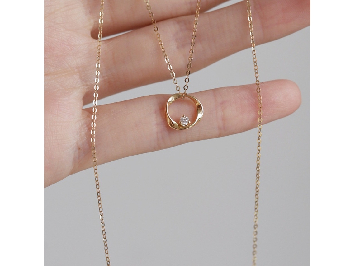 Pingente Möbius em Prata de Lei S925: Elegante e Versátil, Luxo Leve, Design Sofisticado e Simples MDUG (ouro)