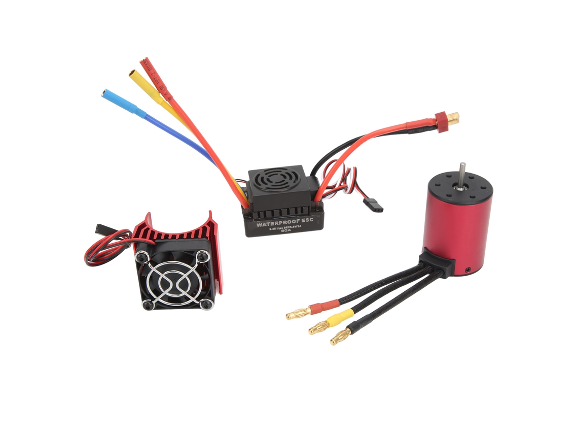 Motor Brushless 4300kv com Esc 60a para Carro Rc 1/10