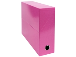 Caixa de Arquivo EXACOMPTA Iderama Papelão 90 Mm Rosa