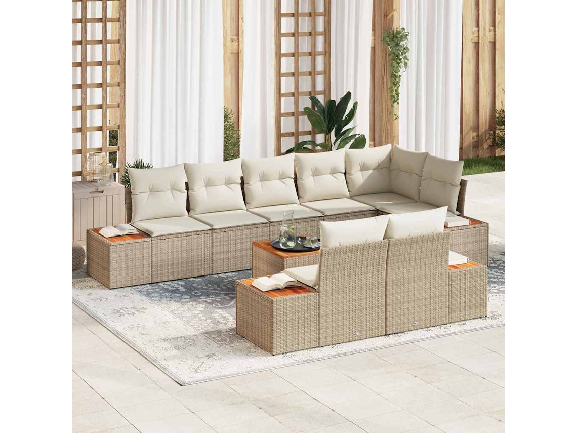 Vidaxl Conjunto De Sofá De Jardim 8 Unid. 8-número De Lugares