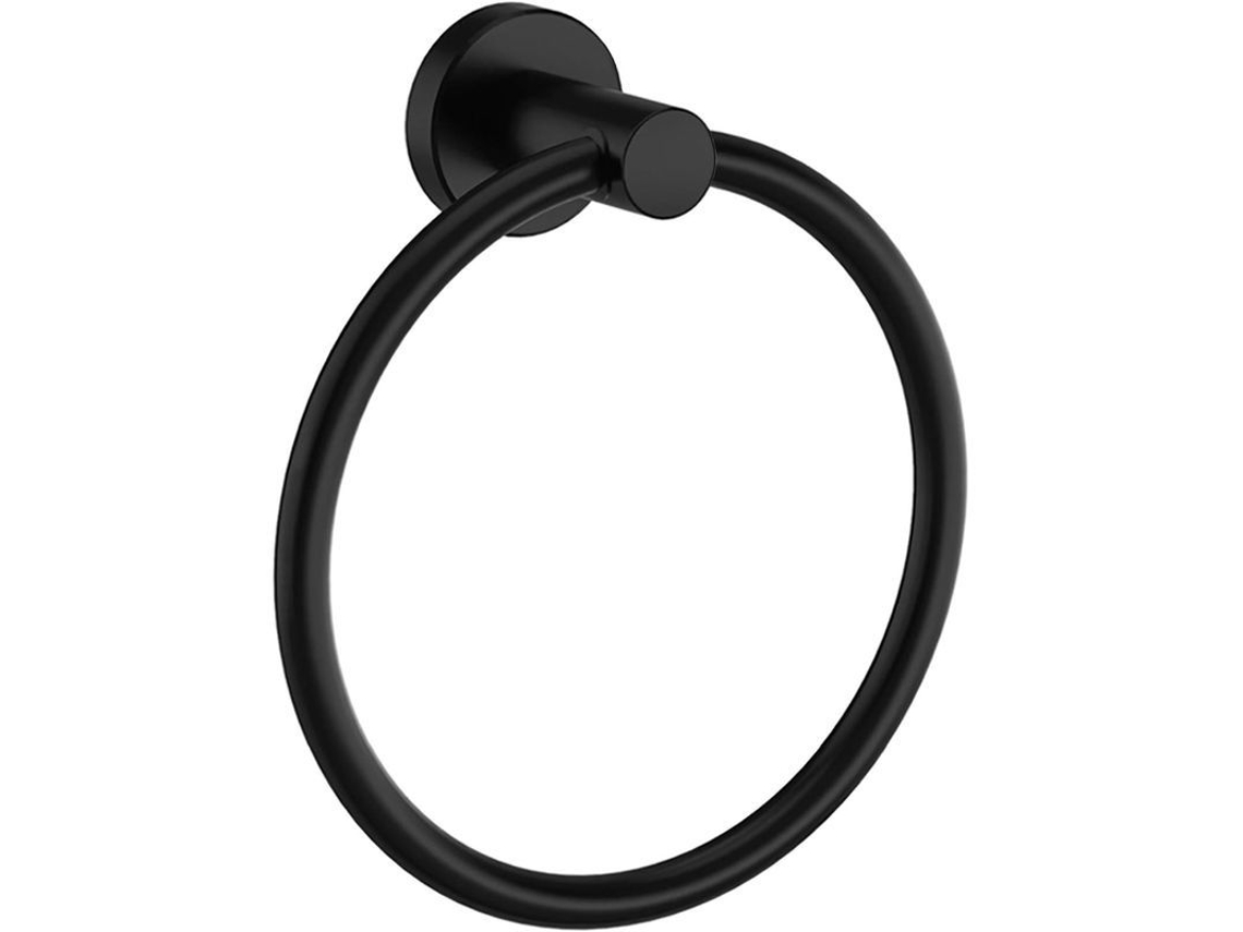 Anel De Toalla Preto De Parede Resistente, Design Moderno Para Banheiro, Acessórios De Hardware