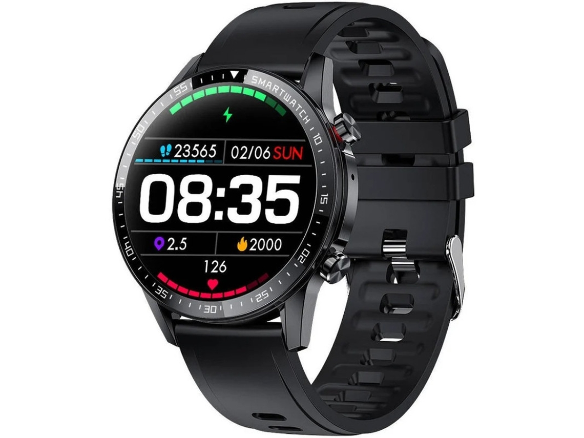 Relógio inteligente Bestvite para homens, à prova d'água IP68, com pedômetro e monitor de frequência cardíaca (preto)