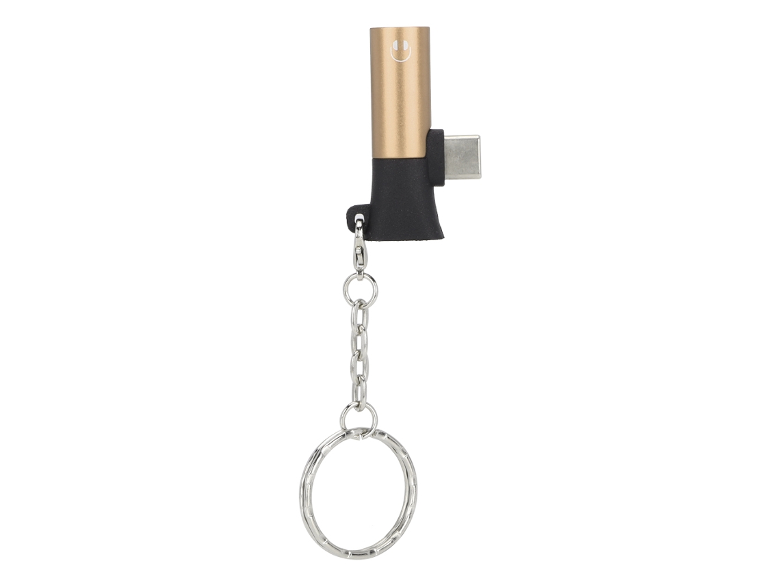 Adaptador 2 em 1 com chaveiro para áudio e carregamento EOOCOO
